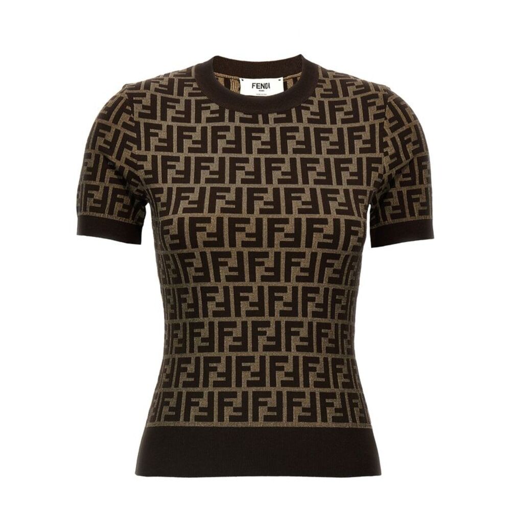 Fendi Brown Cotton Women's Cardigan